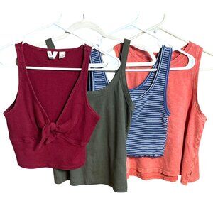 4 Tank Tops Bundle American Eagle Roxy Wild Fable Cropped Summer Variety Women S